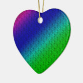Floral Blue Green Rainbow Gradient Diagonal Blend Keramisch Ornament (Links)