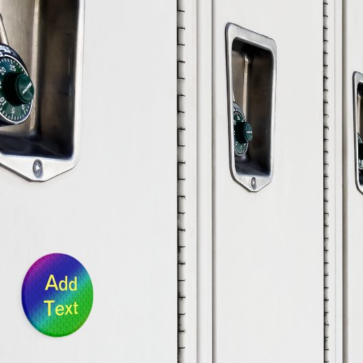 Floral Blue Green Rainbow Gradient Diagonal Blend Magneet (Insitu (Kluis))