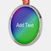 Floral Blue Green Rainbow Gradient Diagonal Blend Metalen Ornament (Links)