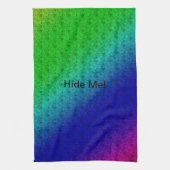Floral Blue Green Rainbow Gradient Diagonal Blend Theedoek (Verticaal)