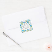  Floral Blue Grey Dit boek is een Sticker (Envelop)