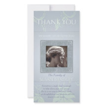 Floral Blue Grey Sjabloon Sympathy Bedankt P