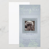 Floral Blue Grey Sjabloon Sympathy Bedankt P (Voorkant / Achterkant)