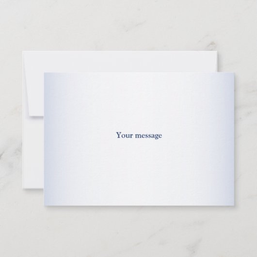 Floral Blue Grey White Rustic Bedankkaart (Achterkant)