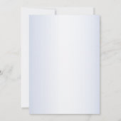 Floral Blue Grey White Rustic Kaart (Achterkant)