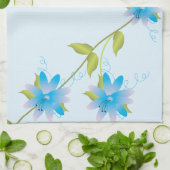 Floral Blue Hand-towel Theedoek (Gevouwen)