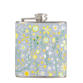  Floral Blue Heupfles (Voorkant)