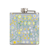  Floral Blue Heupfles (Achterkant)