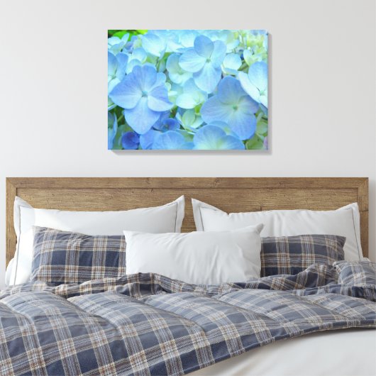 Floral Blue Hydrangea Bloemen kunst prints (Insitu (Slaapkamer))