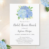 Floral Blue Hydrangea Boeket Vrijgezellenfeest Bru Kaart