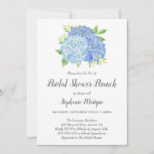 Floral Blue Hydrangea Boeket Vrijgezellenfeest Bru Kaart (Voorkant)