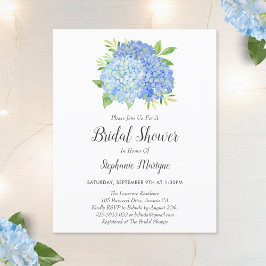 Floral Blue Hydrangea Bouquet Budget Vrijgezellenf
