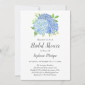 Floral Blue Hydrangea Bouquet Vrijgezellenfeest Kaart (Voorkant)