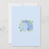 Floral Blue Hydrangea Bouquet Vrijgezellenfeest Kaart (Achterkant)