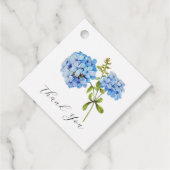 Floral Blue Hydrangea bruiloft dank u Bedankjes Labels (Voorkant)