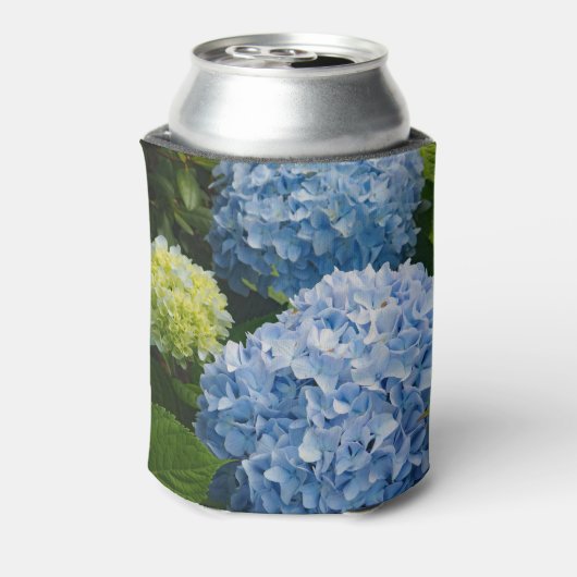 Floral Blue Hydrangea Foto Blikjeskoeler (Blikje Achterkant)