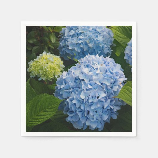 Floral Blue Hydrangea Foto Servet (Voorkant)