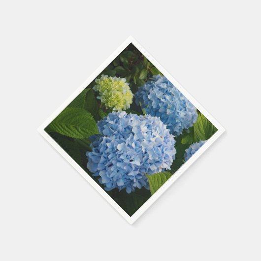 Floral Blue Hydrangea Foto Servet (Hoek)
