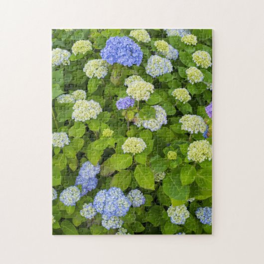 Floral Blue Hydrangea Natuur Foto Legpuzzel (Verticaal)