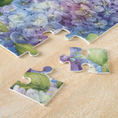 Floral Blue Hydrangea Pattern Legpuzzel (Zijkant)