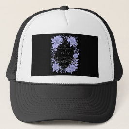 FLORAL BLUE. IN LOVING MEMORY KEEPSAKE, TRUCKER PET