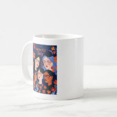 Floral Blue Internationale Vrouwendag Koffiemok (Voorkant links)