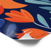 Floral Blue Internationale Vrouwendag Perfect Poster (Hoek)