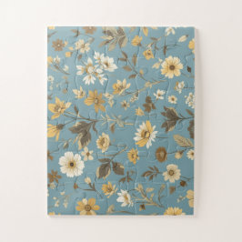 Floral Blue Legpuzzel