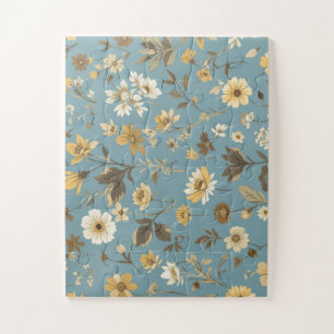Floral Blue Legpuzzel