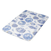 Floral Blue n White Ginger Jar Flower Vase  Badmat (Gekanteld)