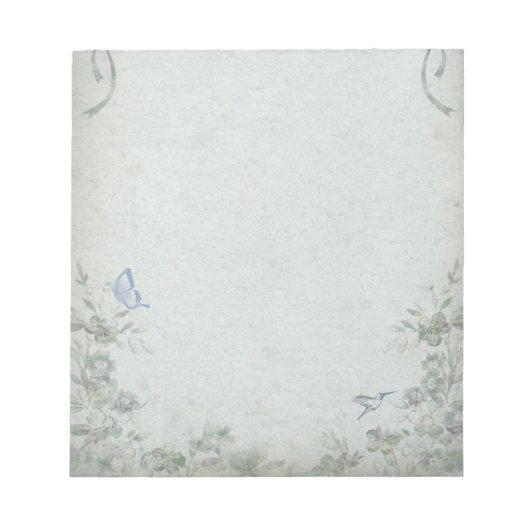 Floral Blue Notitieblok (Voorkant)