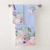 Floral Blue Pink  Moederdag Bad Handdoek (Insitu)