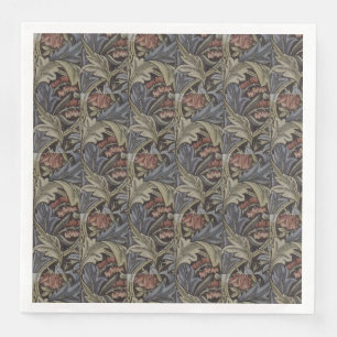 Floral Blue Pink  William Morris Bluebell Servet