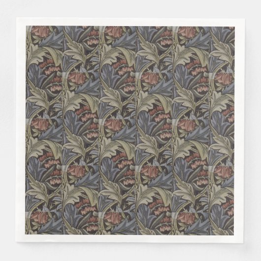 Floral Blue Pink  William Morris Bluebell Servet (Voorkant)