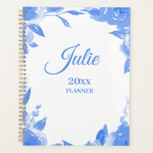 Floral Blue Planner (Voorkant)