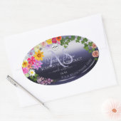 Floral Blue Product Packaging Labels Monogram Logo (Envelop)