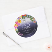 Floral Blue Product Packaging Labels Monogram Logo (Envelop)