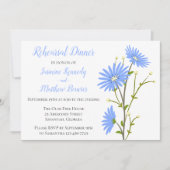 Floral Blue Rehearsal Dinner Daisy Flower Wedding Kaart (Voorkant)