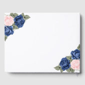 Floral Blue Roze in Loeberische Foto Gastenboek (Achterkant)