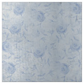 Floral Blue Rozen Silver Shimmer Chic Stof (Swatch)
