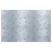 Floral Blue Rozen Silver Shimmer Chic Stof (Fat Quarter)