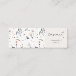 Floral Blue Rust Script die de "Stud Hoop Holder"  Mini Visitekaartje