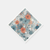 Floral Blue Servet (Hoek)