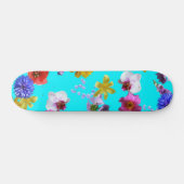 Floral Blue Skateboard (Horizontaal)