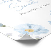 Floral Blue Spring Baby in Bloom Baby's zijn zoet Poster (Hoek)