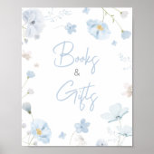 Floral Blue Spring Baby in Bloom Boeken en Geschen Poster (Voorkant)