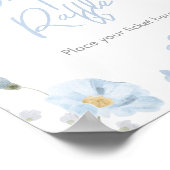 Floral Blue Spring Baby in Bloom Luier Raffle Poster (Hoek)