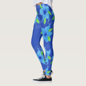 Floral Blue Star Leggings (Links)