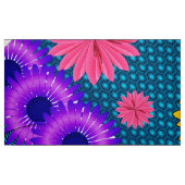 Floral Blue Sunflower Fabric Stof (Fat Quarter)