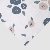 Floral Blue Tan Rustic Tissuepapier (Detail)